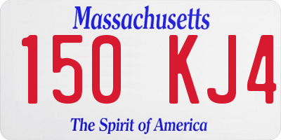 MA license plate 150KJ4