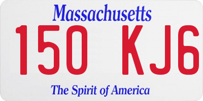 MA license plate 150KJ6