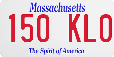 MA license plate 150KL0