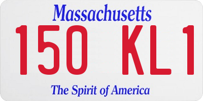 MA license plate 150KL1