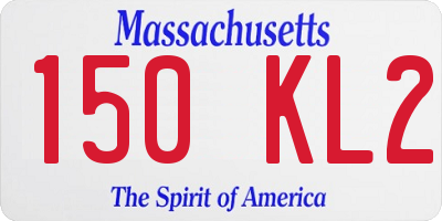 MA license plate 150KL2