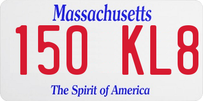 MA license plate 150KL8