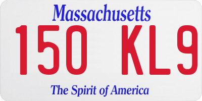 MA license plate 150KL9