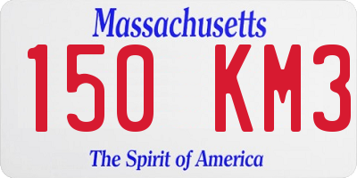 MA license plate 150KM3