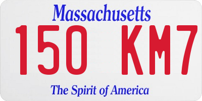 MA license plate 150KM7
