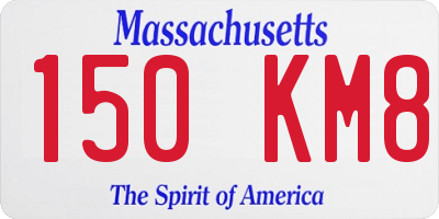 MA license plate 150KM8
