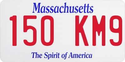 MA license plate 150KM9