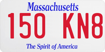 MA license plate 150KN8