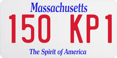MA license plate 150KP1