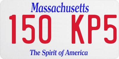 MA license plate 150KP5