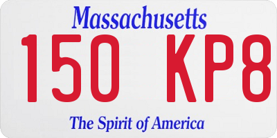 MA license plate 150KP8