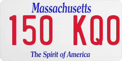 MA license plate 150KQ0
