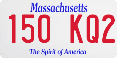 MA license plate 150KQ2