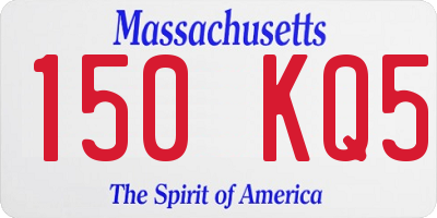MA license plate 150KQ5