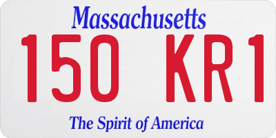MA license plate 150KR1