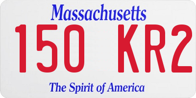 MA license plate 150KR2