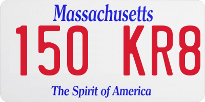MA license plate 150KR8