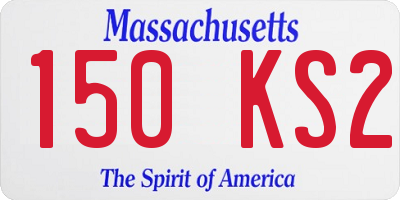 MA license plate 150KS2