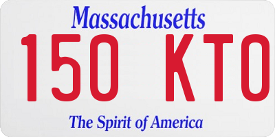 MA license plate 150KT0