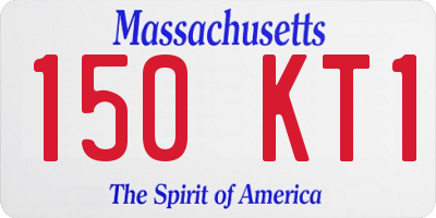 MA license plate 150KT1