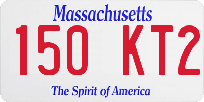 MA license plate 150KT2