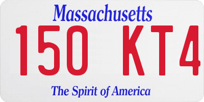 MA license plate 150KT4