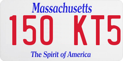 MA license plate 150KT5