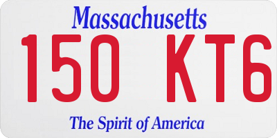 MA license plate 150KT6