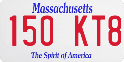 MA license plate 150KT8