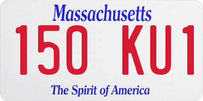 MA license plate 150KU1