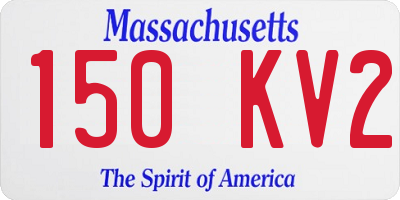 MA license plate 150KV2