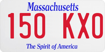 MA license plate 150KX0