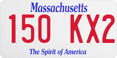 MA license plate 150KX2