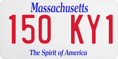 MA license plate 150KY1