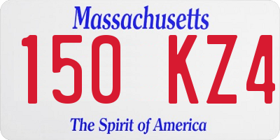 MA license plate 150KZ4