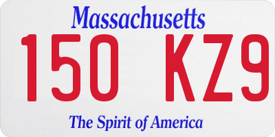 MA license plate 150KZ9