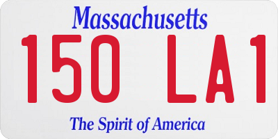 MA license plate 150LA1