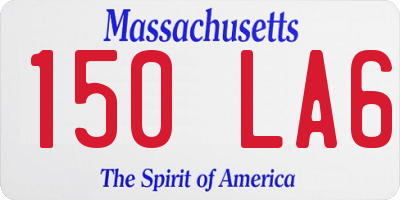 MA license plate 150LA6