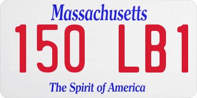 MA license plate 150LB1