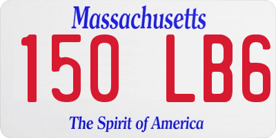 MA license plate 150LB6