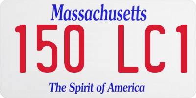 MA license plate 150LC1