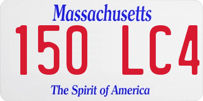 MA license plate 150LC4