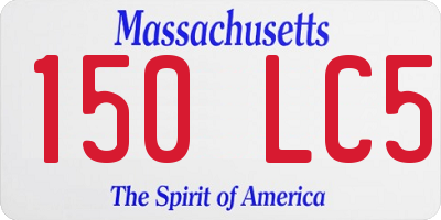 MA license plate 150LC5