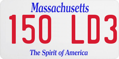 MA license plate 150LD3