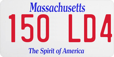 MA license plate 150LD4