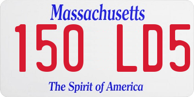 MA license plate 150LD5