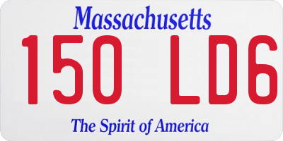 MA license plate 150LD6
