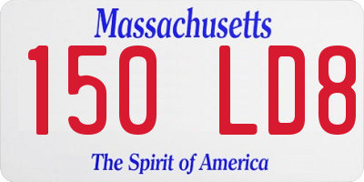 MA license plate 150LD8