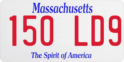 MA license plate 150LD9