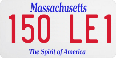 MA license plate 150LE1
